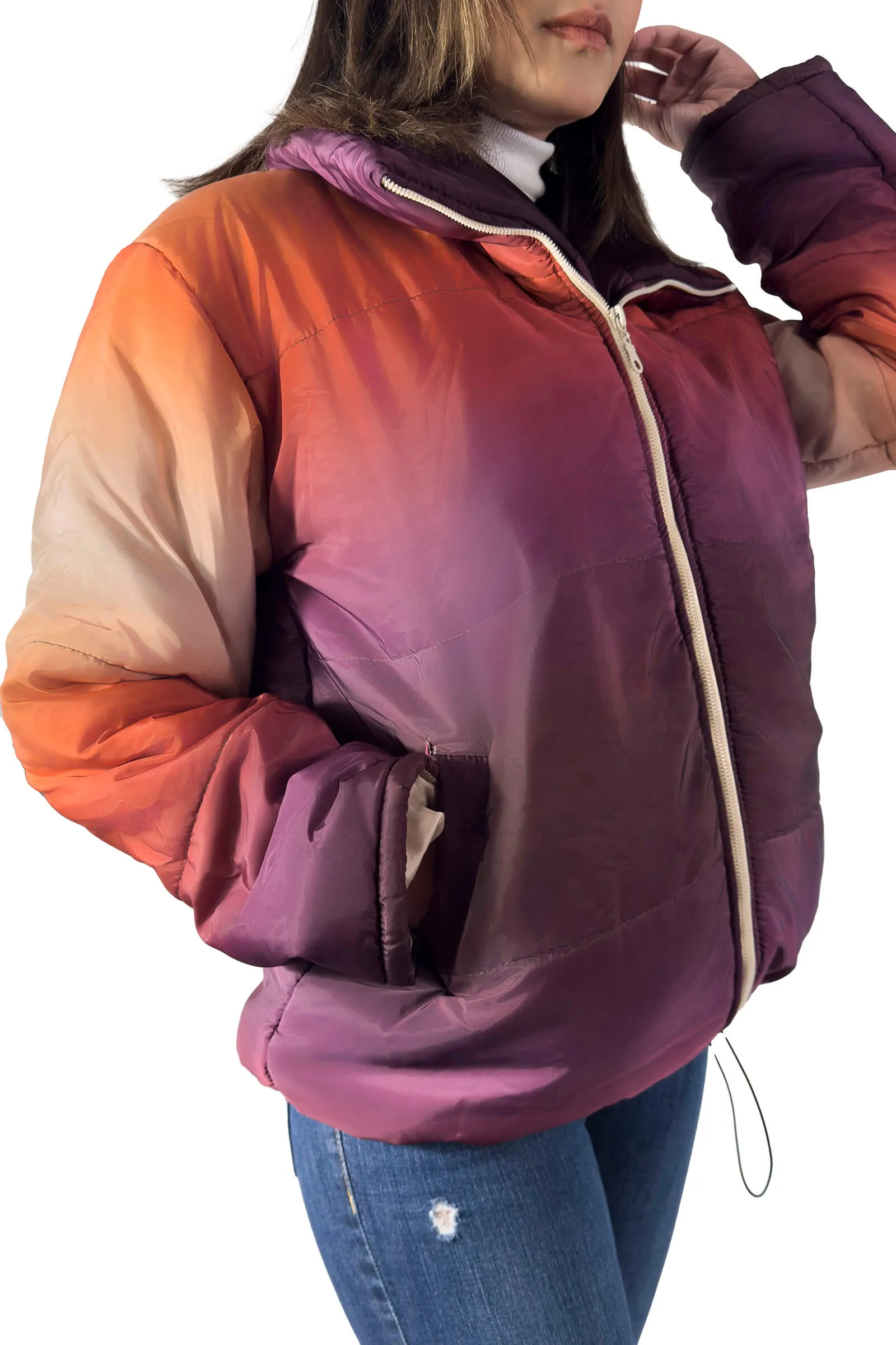 Sunset Glow Puffer Jacket