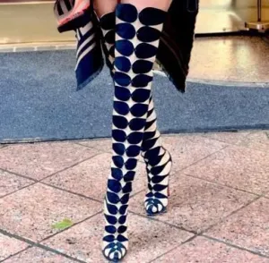 Thigh High Stitches boots (Preorder)