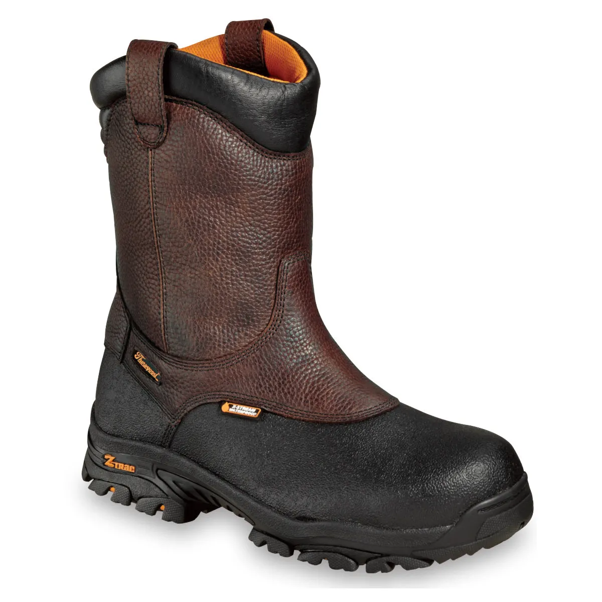 Thorogood 804-4810 Men's 8" Wellington Black Armor Coated Waterproof Composite Safety Toe Work Boot