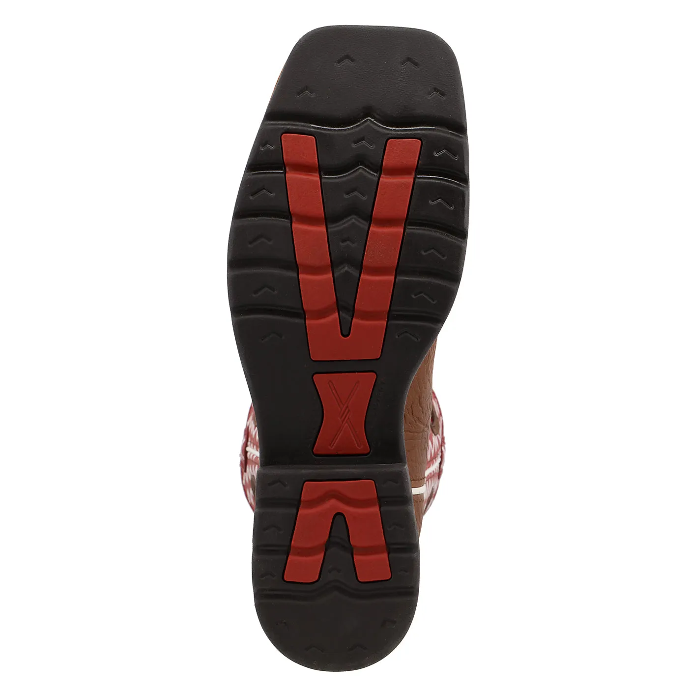 Twisted X Men's 12" Western Work Boot - Distressed Saddle Shoulder & Cherry