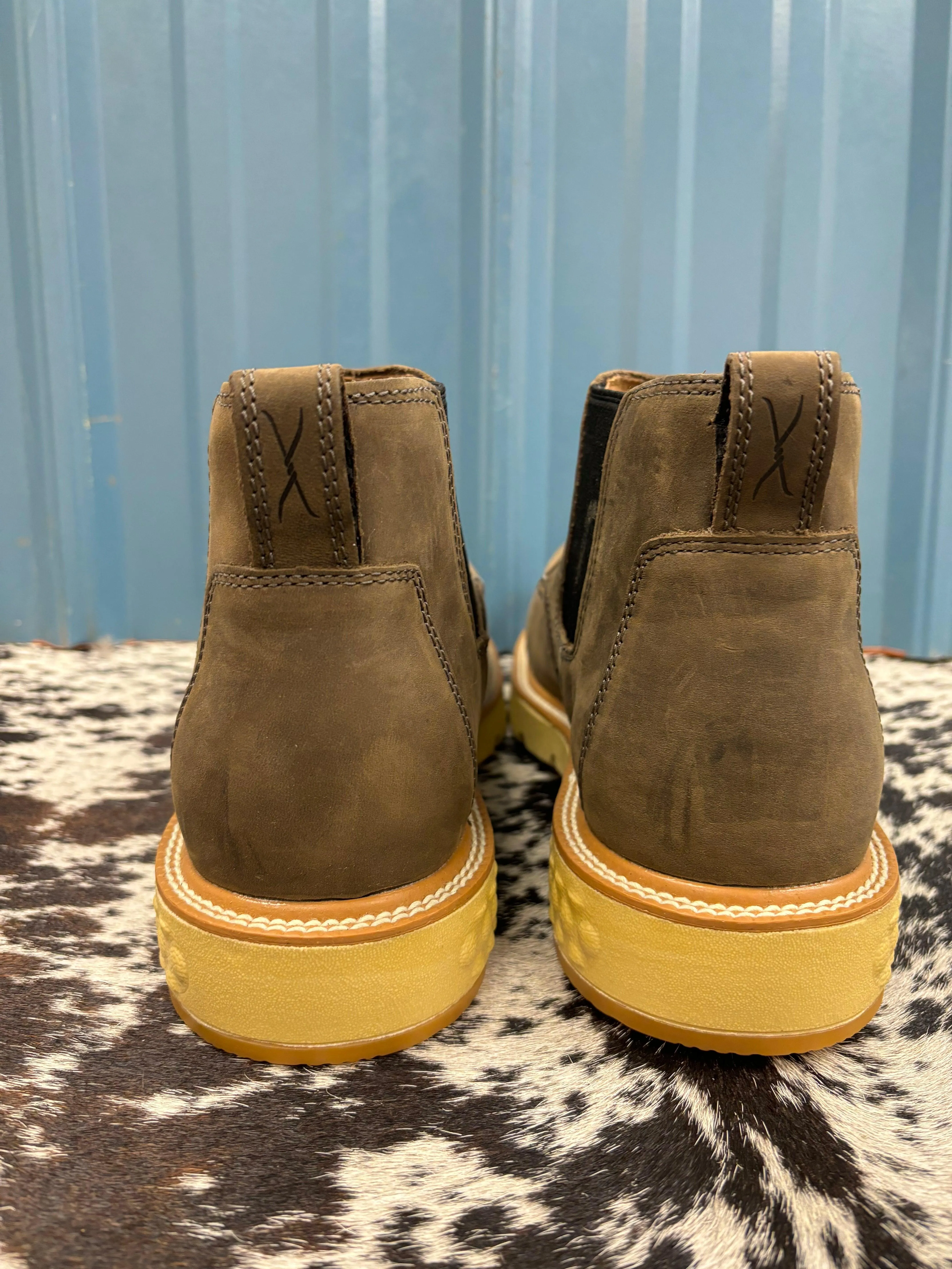 Twisted X Men's 4" Shitake Chelsea Nano Safety Toe Work Boot MXCN003