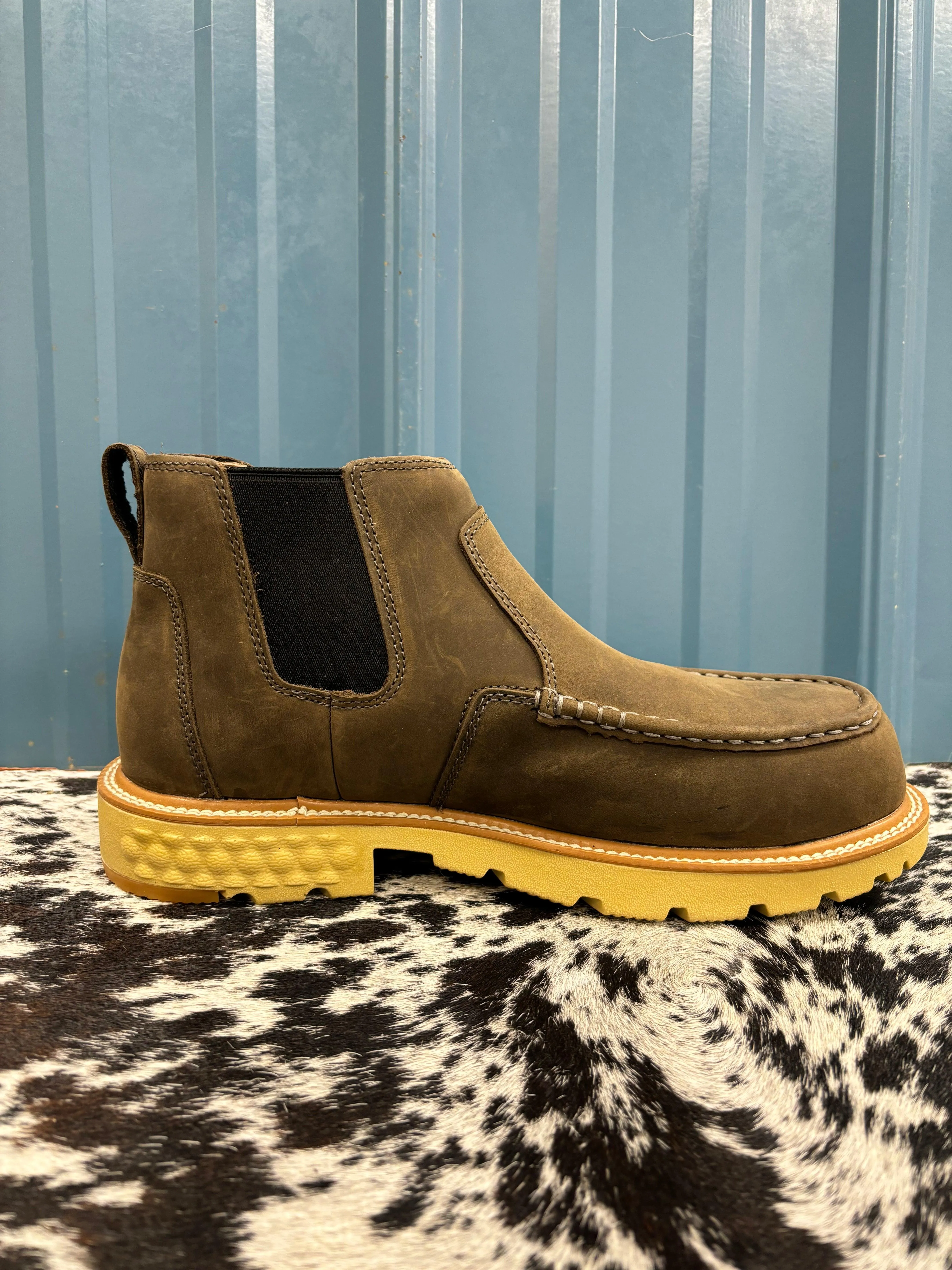 Twisted X Men's 4" Shitake Chelsea Nano Safety Toe Work Boot MXCN003