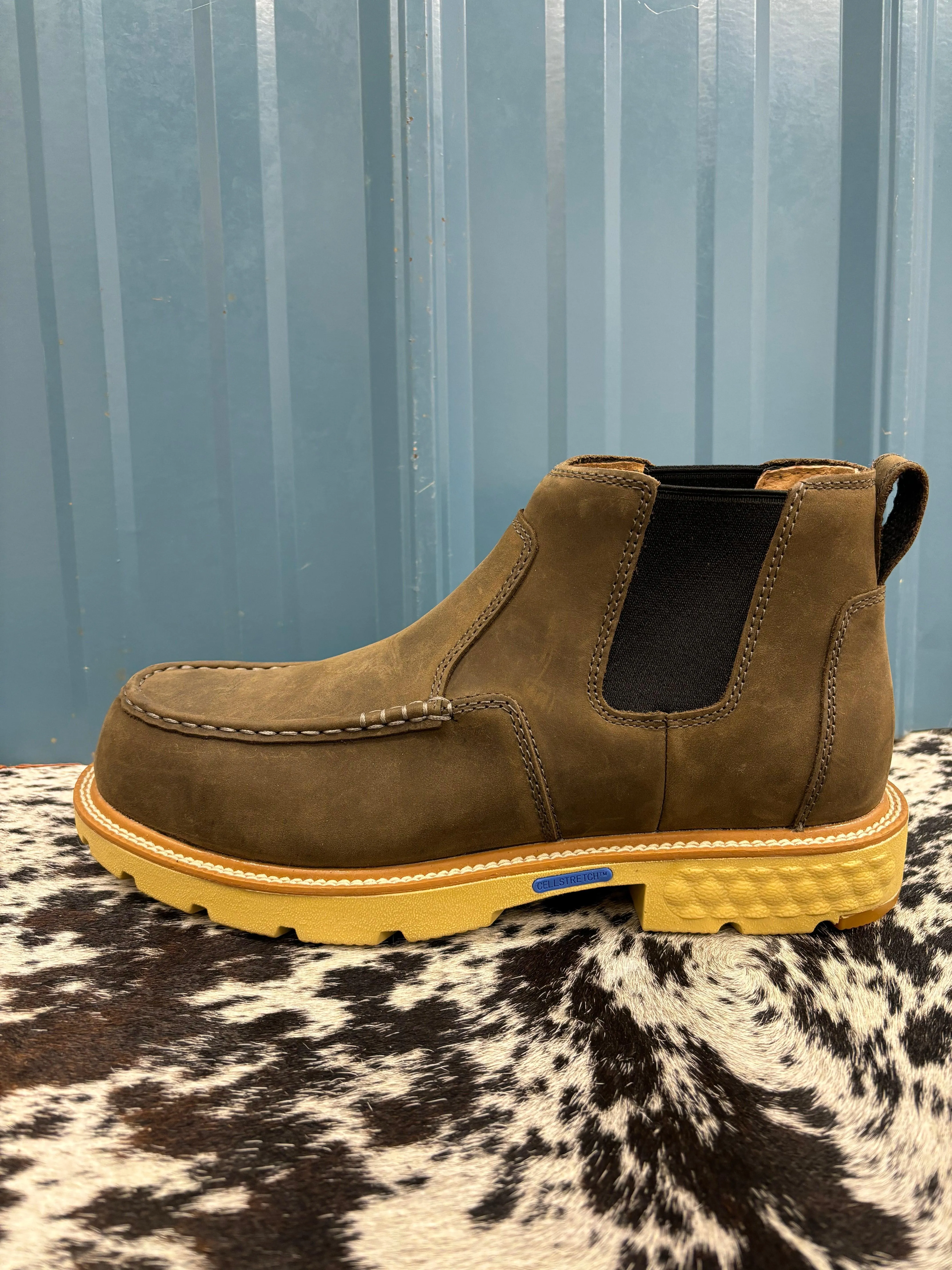 Twisted X Men's 4" Shitake Chelsea Nano Safety Toe Work Boot MXCN003