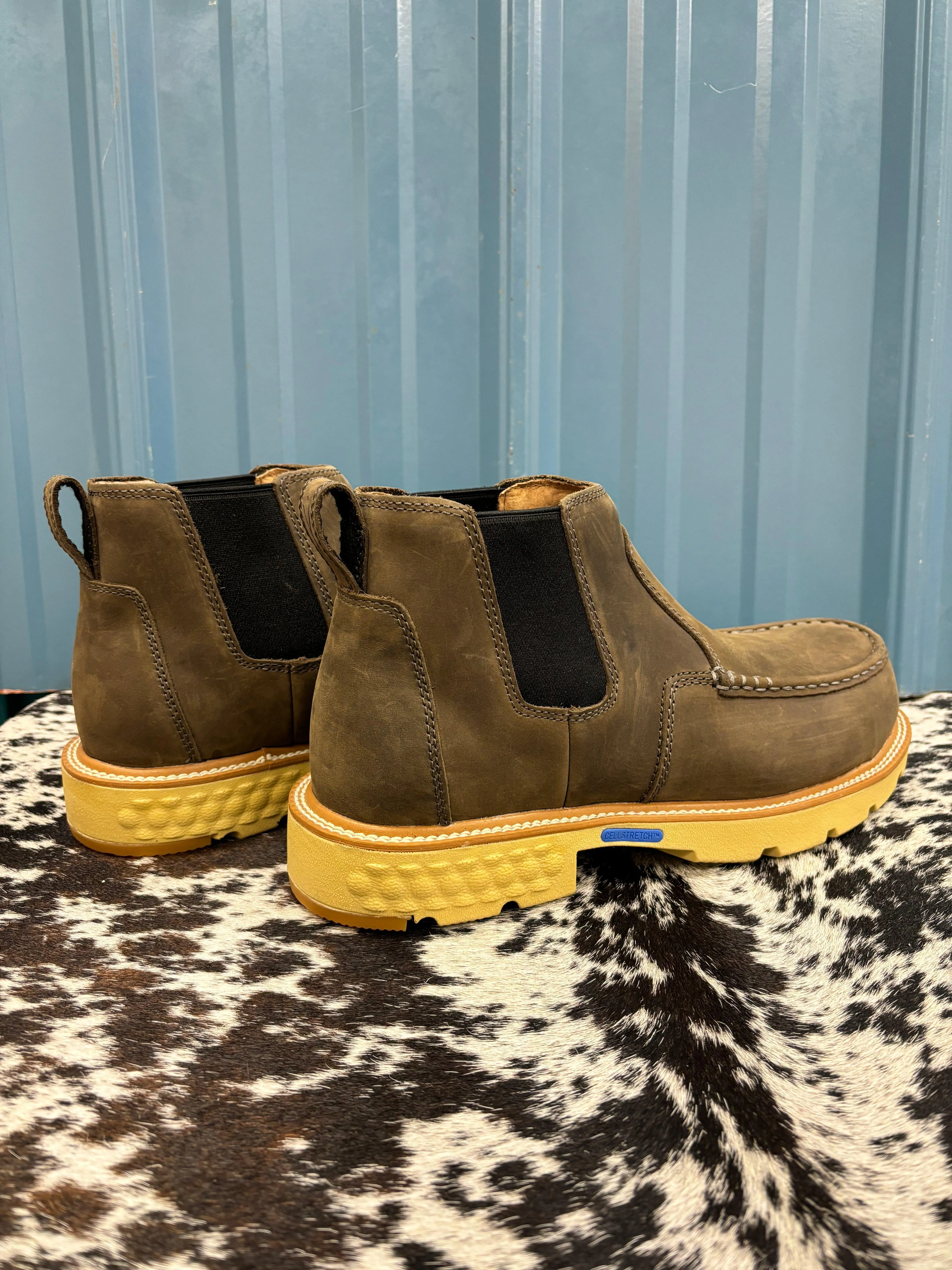 Twisted X Men's 4" Shitake Chelsea Nano Safety Toe Work Boot MXCN003