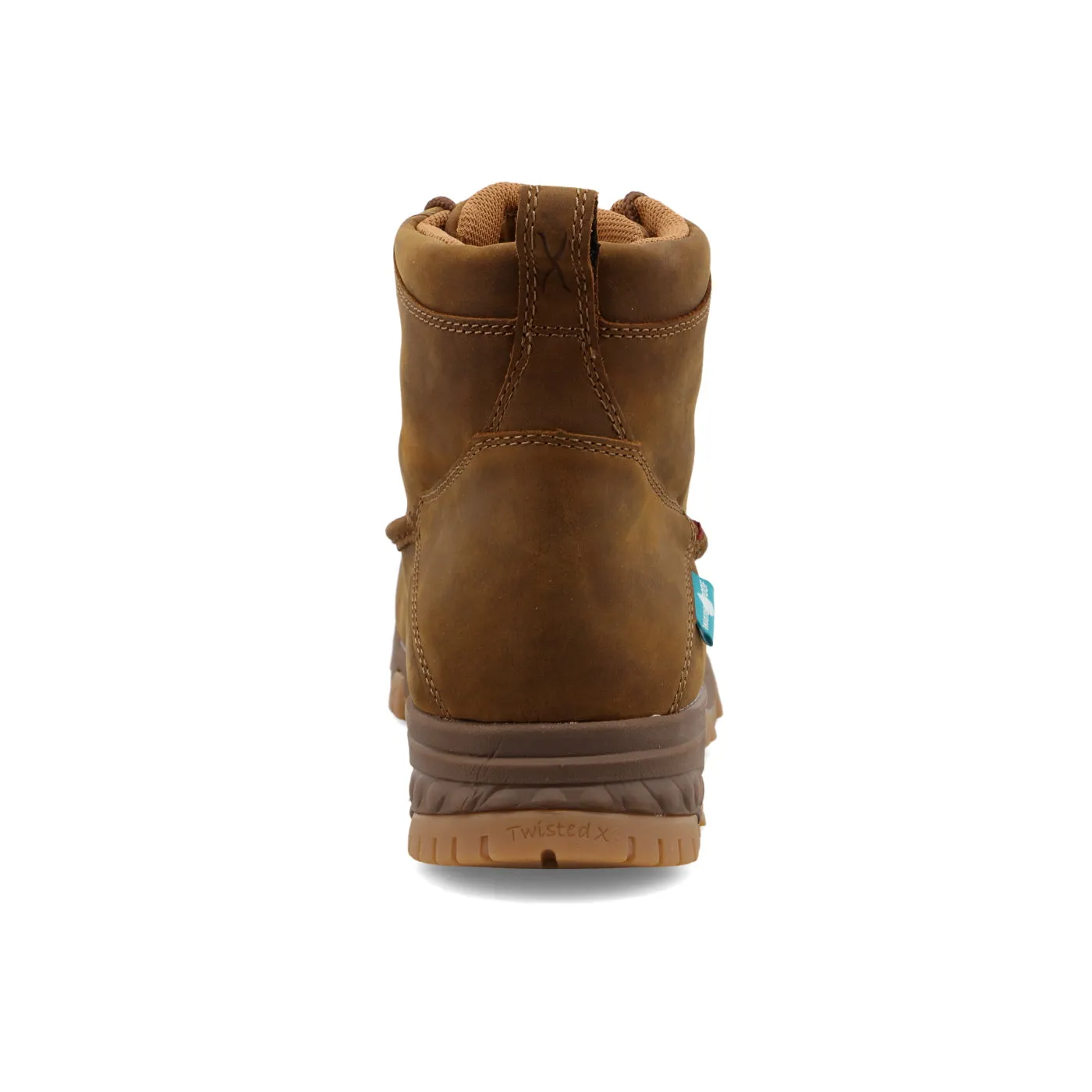 Twisted X Men's 6" Lace Up Work Boot Safety Toe in Distressed Saddle