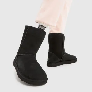 ugg classic short black sheepskin boots