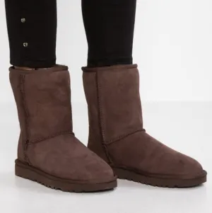 ugg classic short brown sheepskin boots
