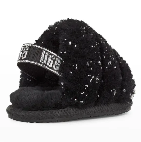 UGG Fluff Yeah Metallic Sparkle Slide