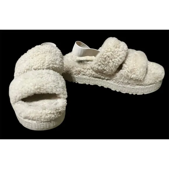 UGG WOMENS INVORY  OH FLUFFITA  CREAM WOMENS 9