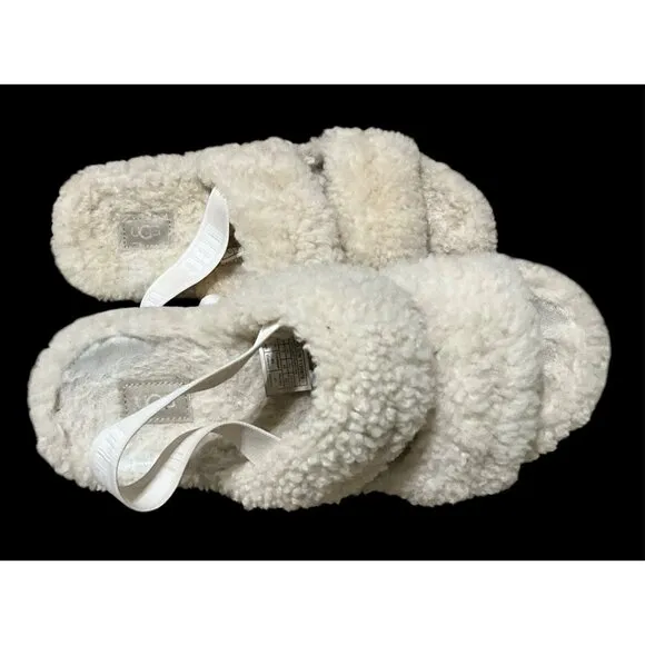 UGG WOMENS INVORY  OH FLUFFITA  CREAM WOMENS 9