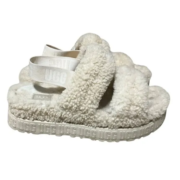 UGG WOMENS INVORY  OH FLUFFITA  CREAM WOMENS 9