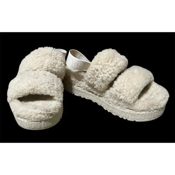 UGG WOMENS INVORY  OH FLUFFITA  CREAM WOMENS 9