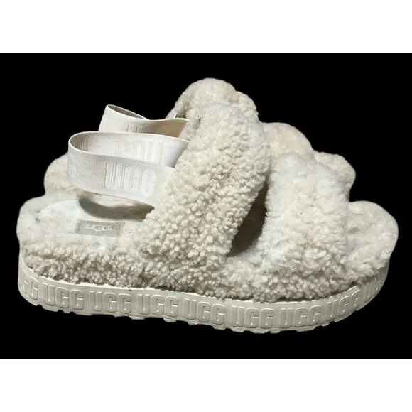 UGG WOMENS INVORY  OH FLUFFITA  CREAM WOMENS 9