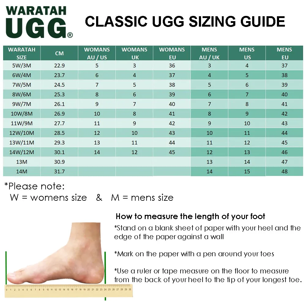 WARATAH UGG® Australian Made Sheepskin Slipper - Black