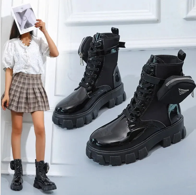 Women's Combat Platform Boots