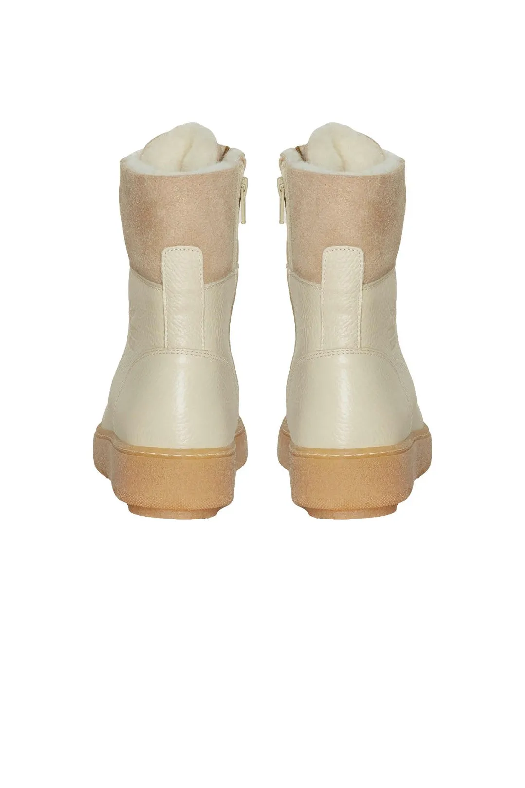 Women's Leather ankle boots lined in pure wool
