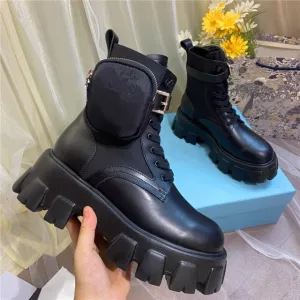 women's short boots round toe increased thick-soled