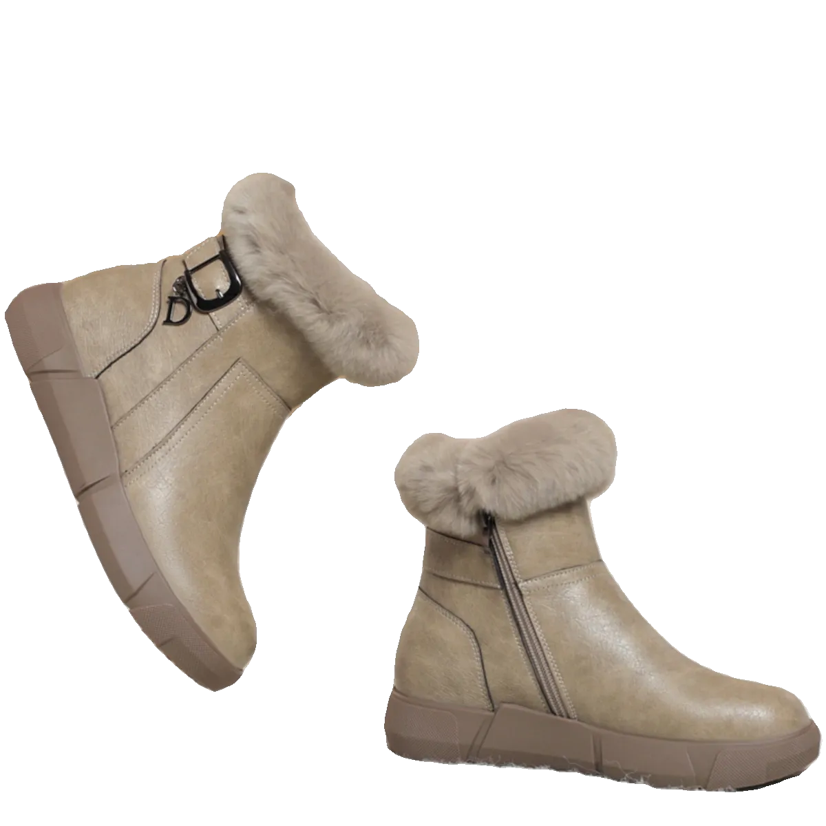 Women's Waterproof Cotton Leather Boots ✅ Real Leather ( HOT SALE !!!-50% OFF For a Limited Time )